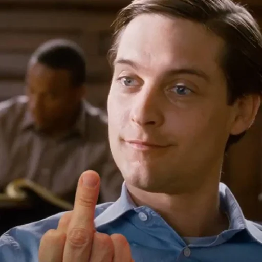 🖕 Стикер «Человек-Паук Тоби Магуайер» для Telegram