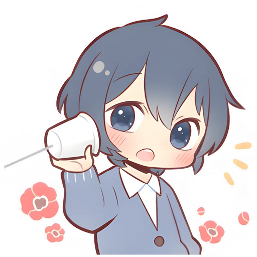 📞 Стикер «Аниме парочка» для Telegram