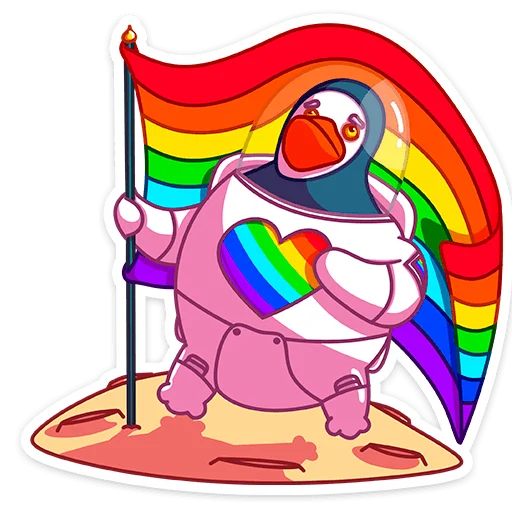 🏳️‍🌈 Стикер «Попугусь» для Telegram