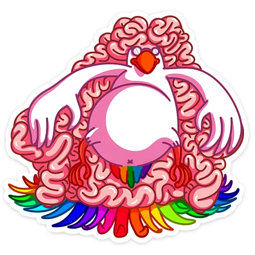 🧠 Стикер «Попугусь» для Telegram