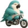 🏍 Эмодзи «Попугай Сан» для Telegram