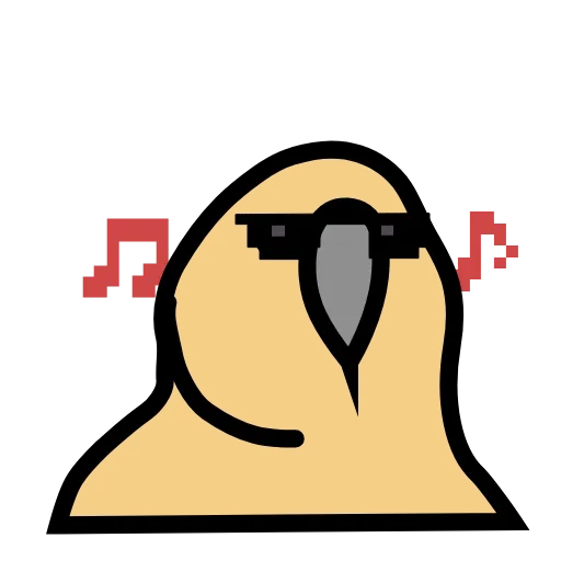 😎 Стикер «parrot» для Telegram