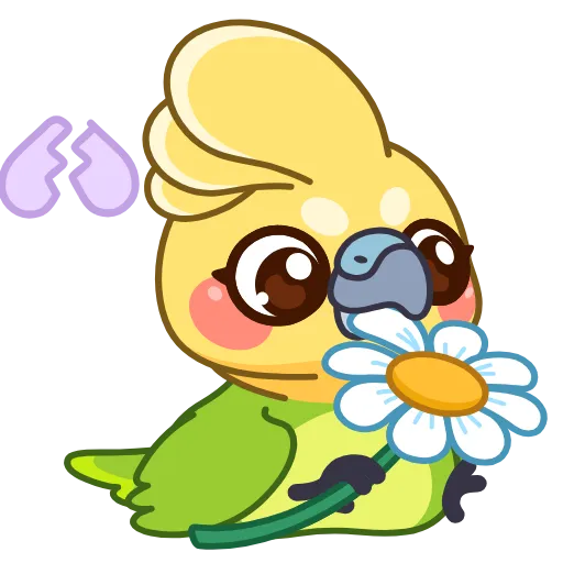 🌼 Стикер «Попугай» для Telegram
