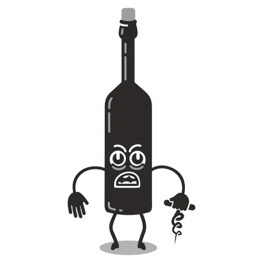 😡 Стикер «bottle of wine» для Telegram