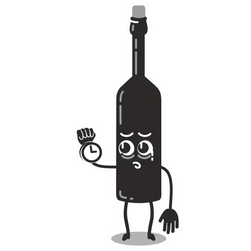 ⏱ Стикер «bottle of wine» для Telegram