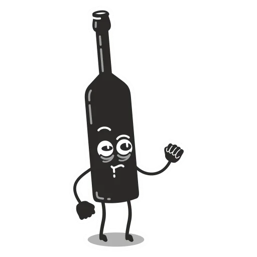 💪 Стикер «bottle of wine» для Telegram