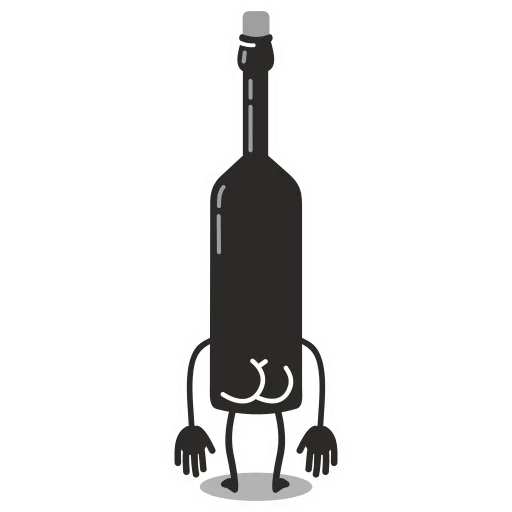 💩 Стикер «bottle of wine» для Telegram