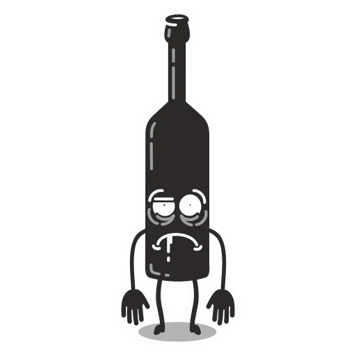 🤮 Стикер «bottle of wine» для Telegram