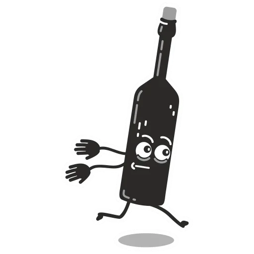 🏃‍♂️ Стикер «bottle of wine» для Telegram