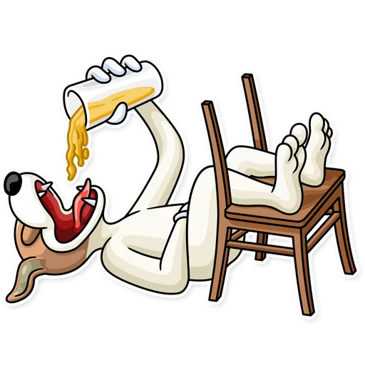 😵 Стикер «Party Dog» для Telegram