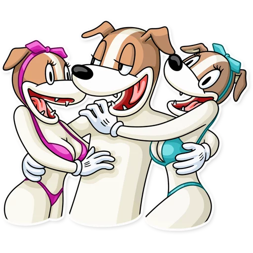 👫 Стикер «Party Dog» для Telegram