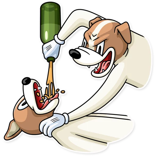 😈 Стикер «Party Dog» для Telegram