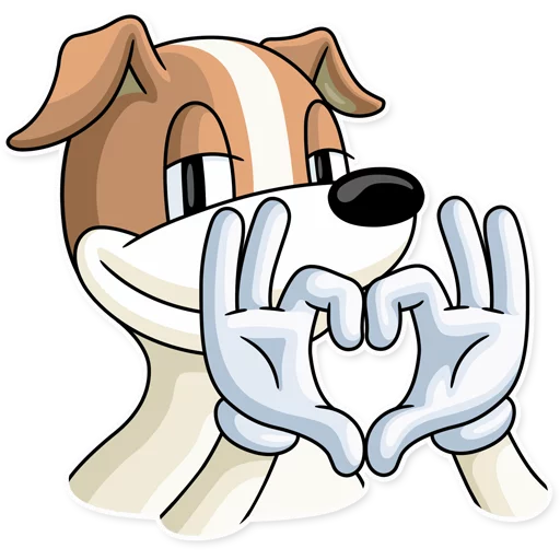❤️ Стикер «Party Dog» для Telegram