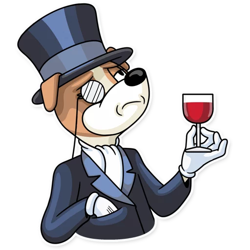 🎩 Стикер «Party Dog» для Telegram