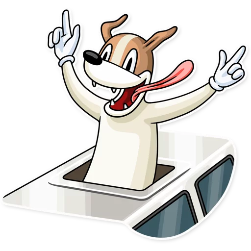 😜 Стикер «Party Dog» для Telegram