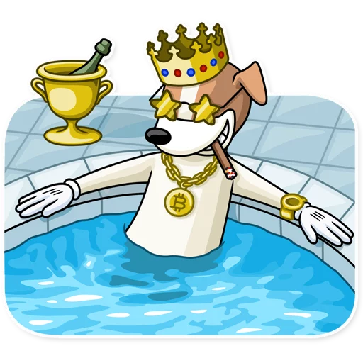 😎 Стикер «Party Dog» для Telegram