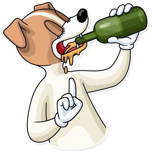 ☝️ Стикер «Party Dog» для Telegram