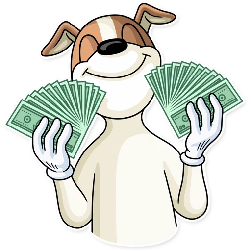 🤑 Стикер «Party Dog» для Telegram
