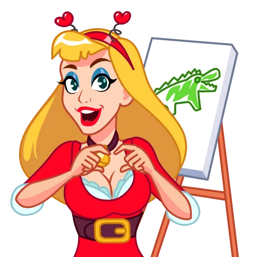 ❤️ Стикер «Party Girl» для Telegram