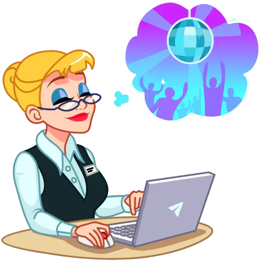 👩‍💻 Стикер «Party Girl» для Telegram