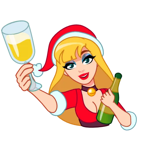 🥂 Стикер «Party Girl» для Telegram