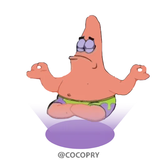 👌 Стикер «Patrick Sponge bob Square pants» для Telegram