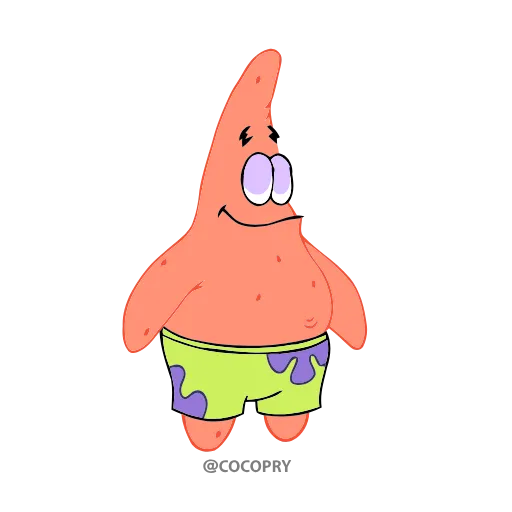 😴 Стикер «Patrick Sponge bob Square pants» для Telegram