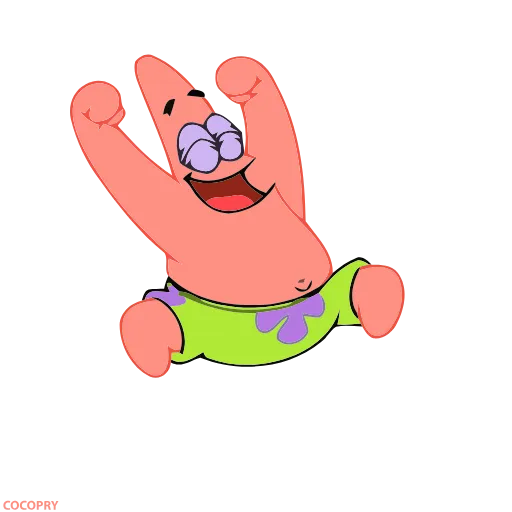 ☺️ Стикер «Patrick Sponge bob Square pants» для Telegram