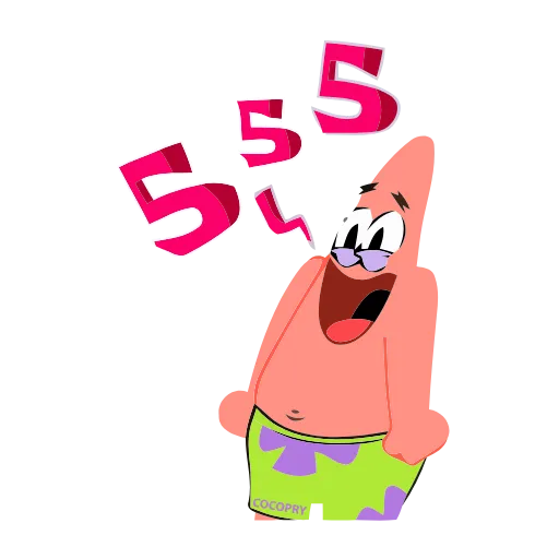 😍 Стикер «Patrick Sponge bob Square pants» для Telegram