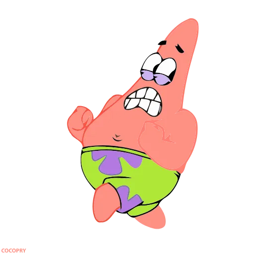 😬 Стикер «Patrick Sponge bob Square pants» для Telegram