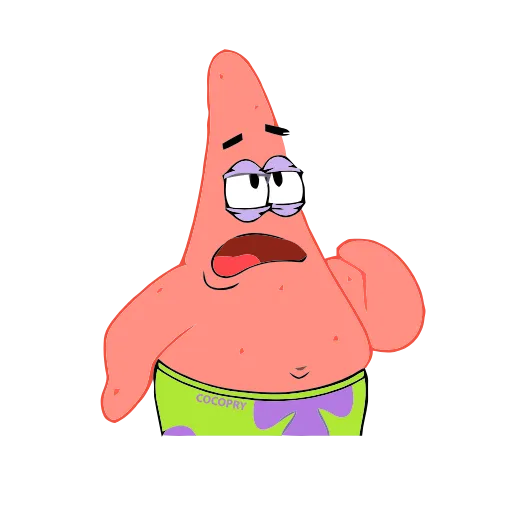 🤷‍♂️ Стикер «Patrick Sponge bob Square pants» для Telegram