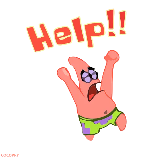 😩 Стикер «Patrick Sponge bob Square pants» для Telegram