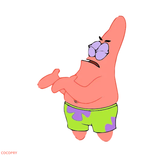 🤦‍♂️ Стикер «Patrick Sponge bob Square pants» для Telegram