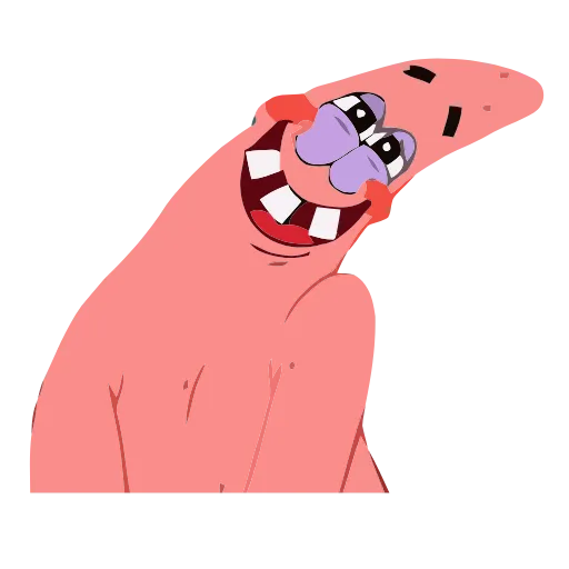 🤤 Стикер «Patrick Sponge bob Square pants» для Telegram