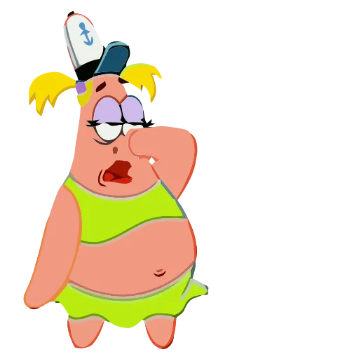 😒 Стикер «Patrick Sponge bob Square pants» для Telegram