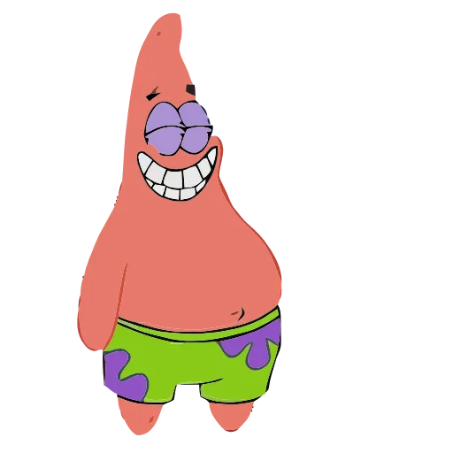 😁 Стикер «Patrick Sponge bob Square pants» для Telegram