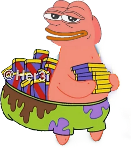🐸 Стикер «Patrick PePe ? - [ ]» для Telegram