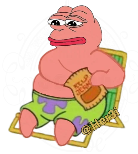 🐸 Стикер «Patrick PePe ? - [ ]» для Telegram
