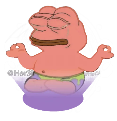 🐸 Стикер «Patrick PePe ? - [ ]» для Telegram