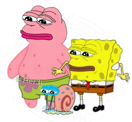 🐸 Стикер «Patrick PePe ? - [ ]» для Telegram