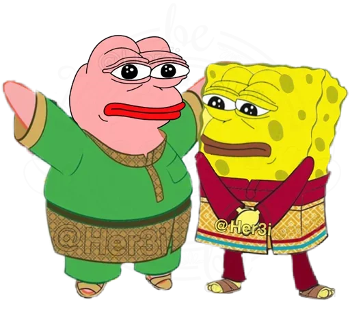 🐸 Стикер «Patrick PePe ? - [ ]» для Telegram