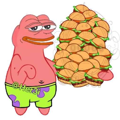 🐸 Стикер «Patrick PePe ? - [ ]» для Telegram