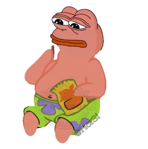 🐸 Стикер «Patrick PePe ? - [ ]» для Telegram