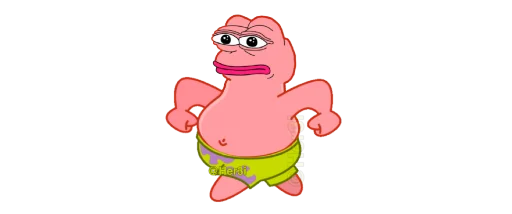 🐸 Стикер «Patrick PePe ? - [ ]» для Telegram