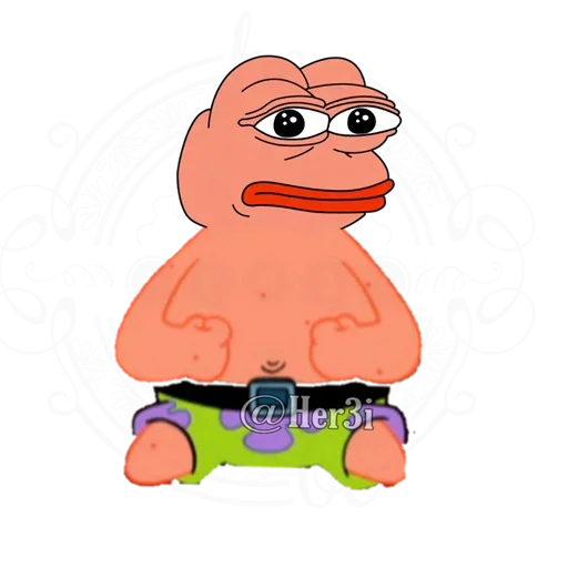 🐸 Стикер «Patrick PePe ? - [ ]» для Telegram