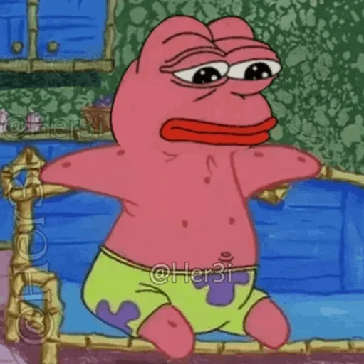 🐸 Стикер «Patrick PePe ? - [ ]» для Telegram
