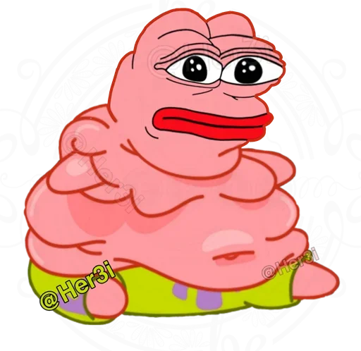 🐸 Стикер «Patrick PePe ? - [ ]» для Telegram