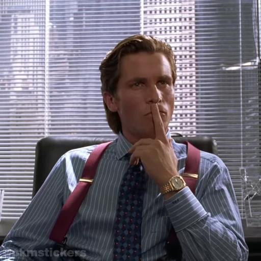 🤨 Стикер «Patrick Bateman» для Telegram