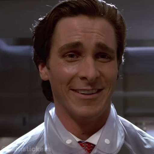🙂‍↔️ Стикер «Patrick Bateman» для Telegram