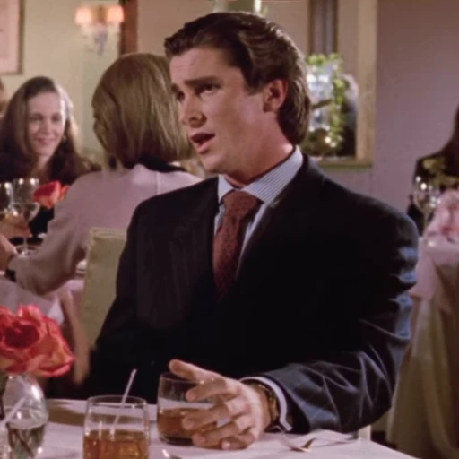 🫣 Стикер «Patrick Bateman American Psycho» для Telegram